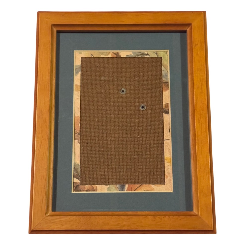 1998 Vintage HB Group Wood 4x6 Picture Frame Floral Mat Tabletop or Wall Hanging